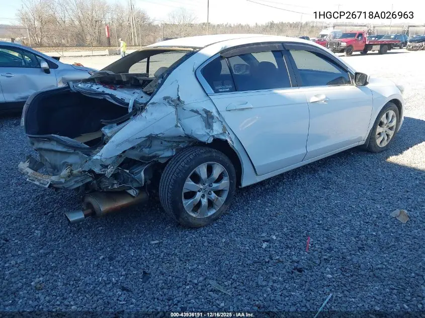 1HGCP26718A026963 2008 Honda Accord 2.4 Ex