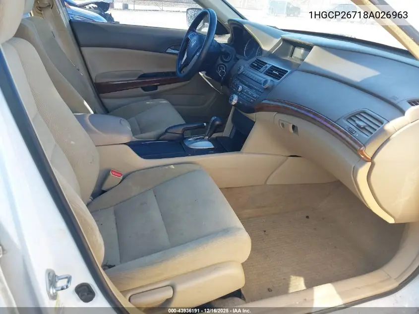 1HGCP26718A026963 2008 Honda Accord 2.4 Ex