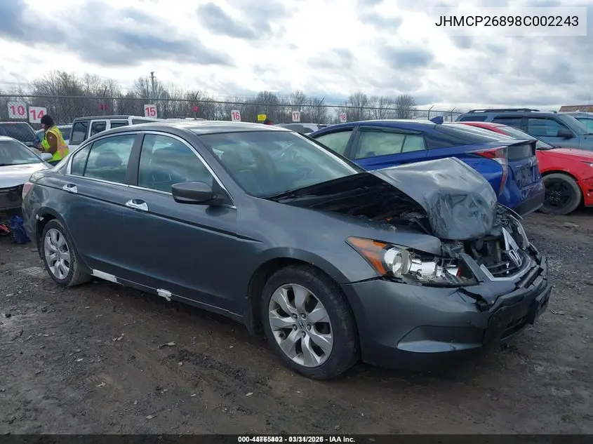 JHMCP26898C002243 2008 Honda Accord 2.4 Ex-L
