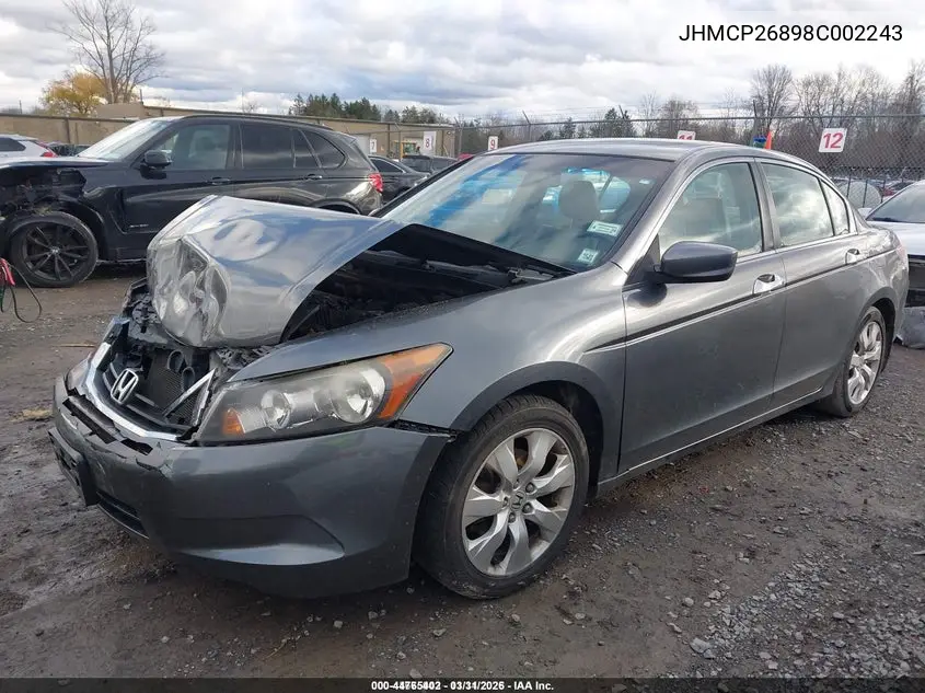 JHMCP26898C002243 2008 Honda Accord 2.4 Ex-L