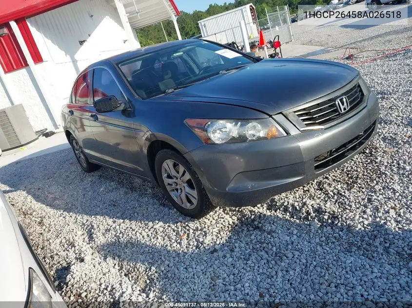1HGCP26458A026518 2008 Honda Accord 2.4 Lx-P