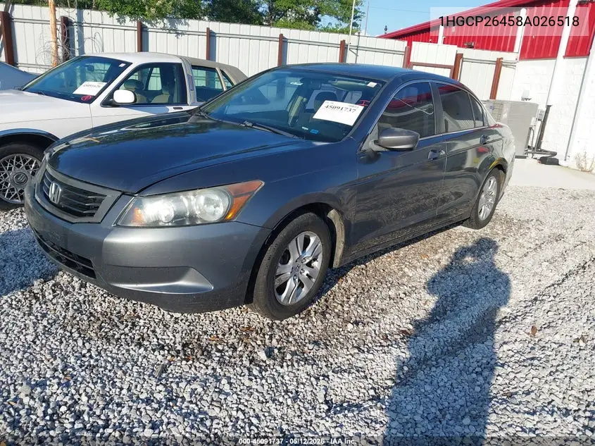 1HGCP26458A026518 2008 Honda Accord 2.4 Lx-P