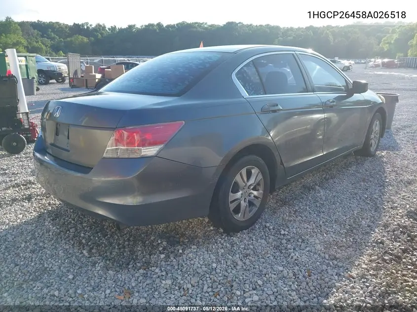1HGCP26458A026518 2008 Honda Accord 2.4 Lx-P