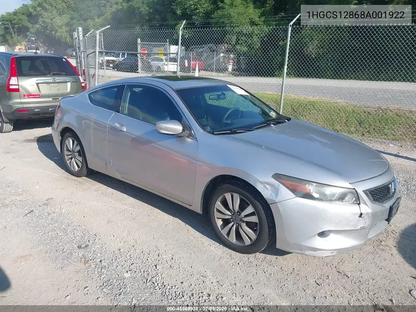 2008 Honda Accord 2.4 Ex-L VIN: 1HGCS12868A001922 Lot: 45569938