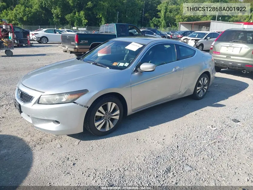 2008 Honda Accord 2.4 Ex-L VIN: 1HGCS12868A001922 Lot: 45569938
