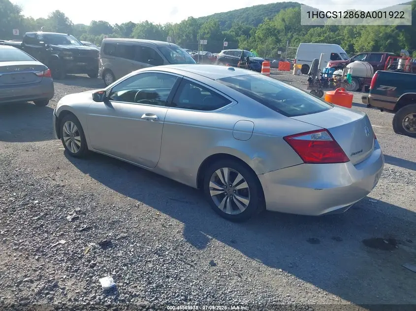 2008 Honda Accord 2.4 Ex-L VIN: 1HGCS12868A001922 Lot: 45569938