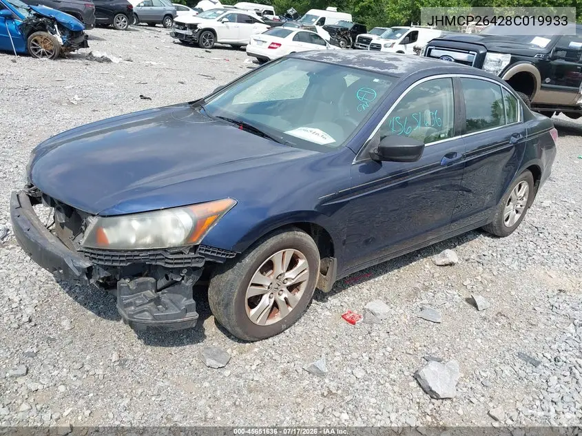 2008 Honda Accord 2.4 Lx-P VIN: JHMCP26428C019933 Lot: 45651636