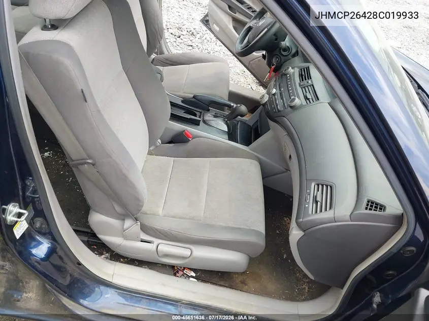 2008 Honda Accord 2.4 Lx-P VIN: JHMCP26428C019933 Lot: 45651636