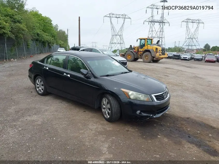 2009 Honda Accord 3.5 Ex-L VIN: 1HGCP36829A019794 Lot: 45093653