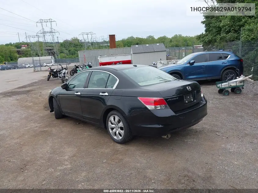 2009 Honda Accord 3.5 Ex-L VIN: 1HGCP36829A019794 Lot: 45093653