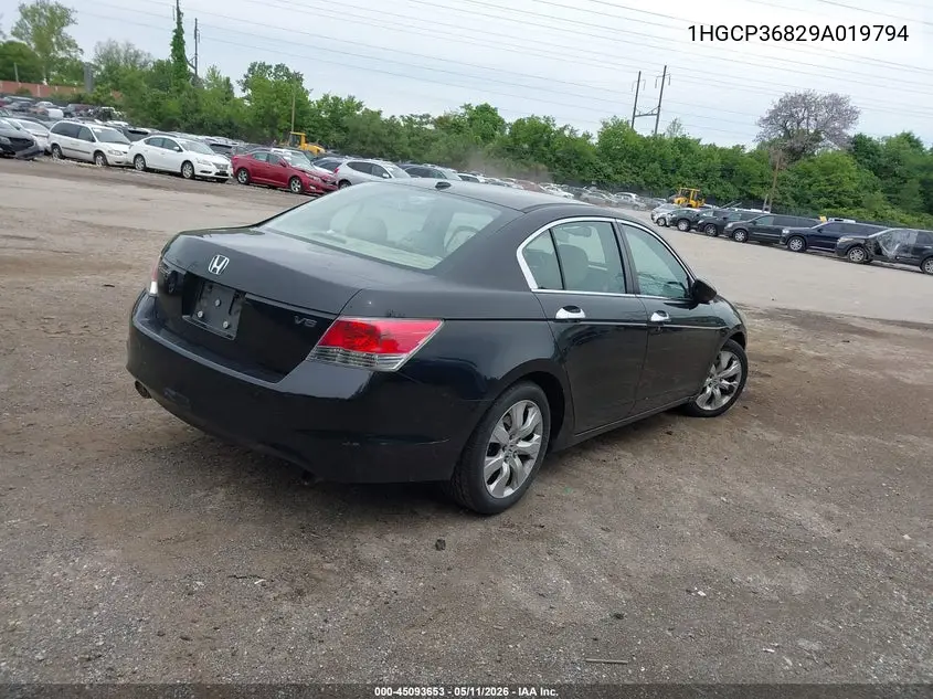 2009 Honda Accord 3.5 Ex-L VIN: 1HGCP36829A019794 Lot: 45093653