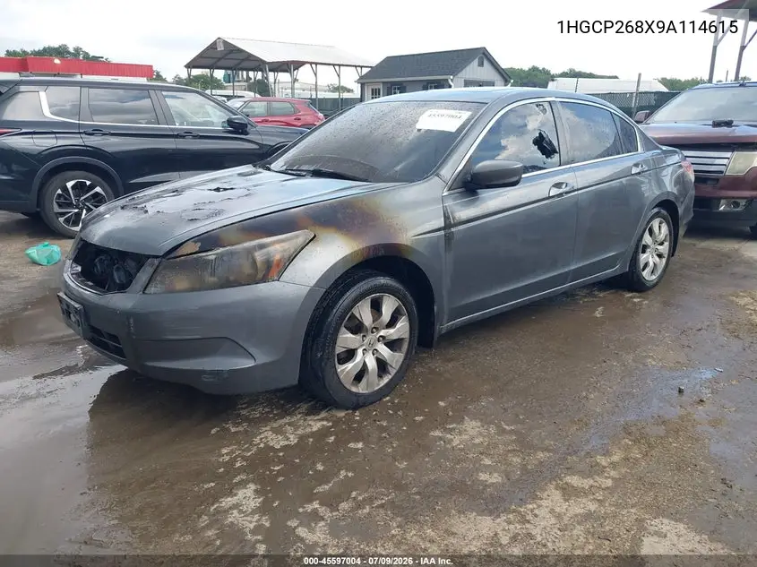 2009 Honda Accord 2.4 Ex-L VIN: 1HGCP268X9A114615 Lot: 45597004