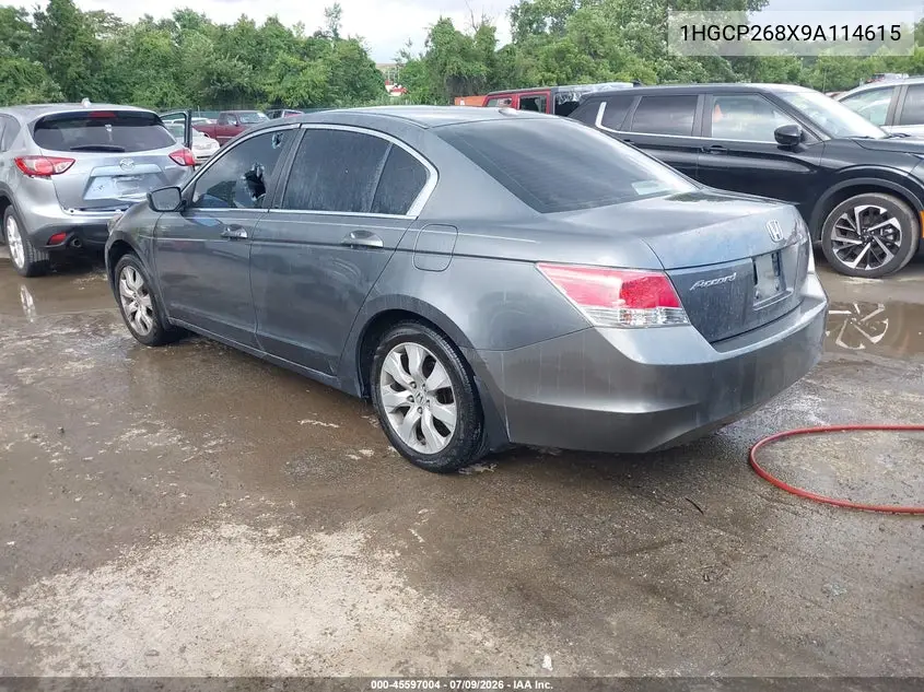 2009 Honda Accord 2.4 Ex-L VIN: 1HGCP268X9A114615 Lot: 45597004