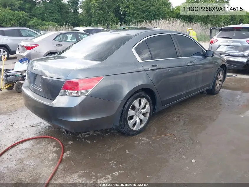 2009 Honda Accord 2.4 Ex-L VIN: 1HGCP268X9A114615 Lot: 45597004