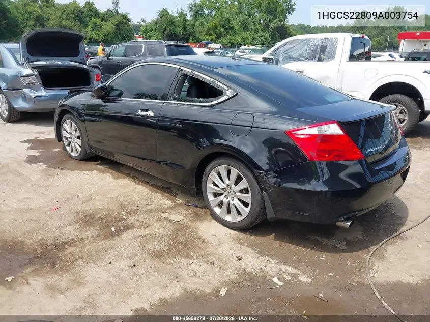 2009 Honda Accord 3.5 Ex-L VIN: 1HGCS22809A003754 Lot: 45659278