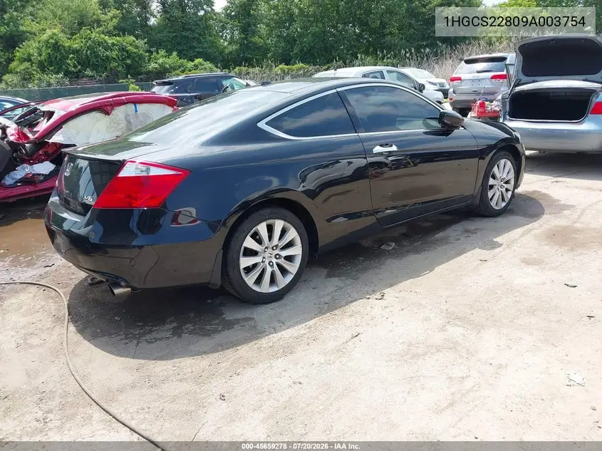 2009 Honda Accord 3.5 Ex-L VIN: 1HGCS22809A003754 Lot: 45659278