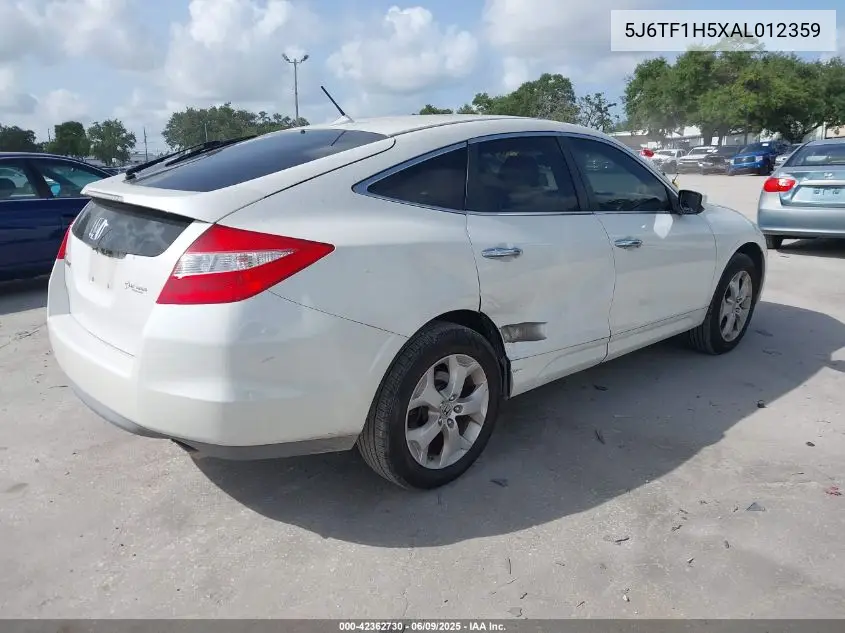 5J6TF1H5XAL012359 2010 Honda Accord Crosstour Exl