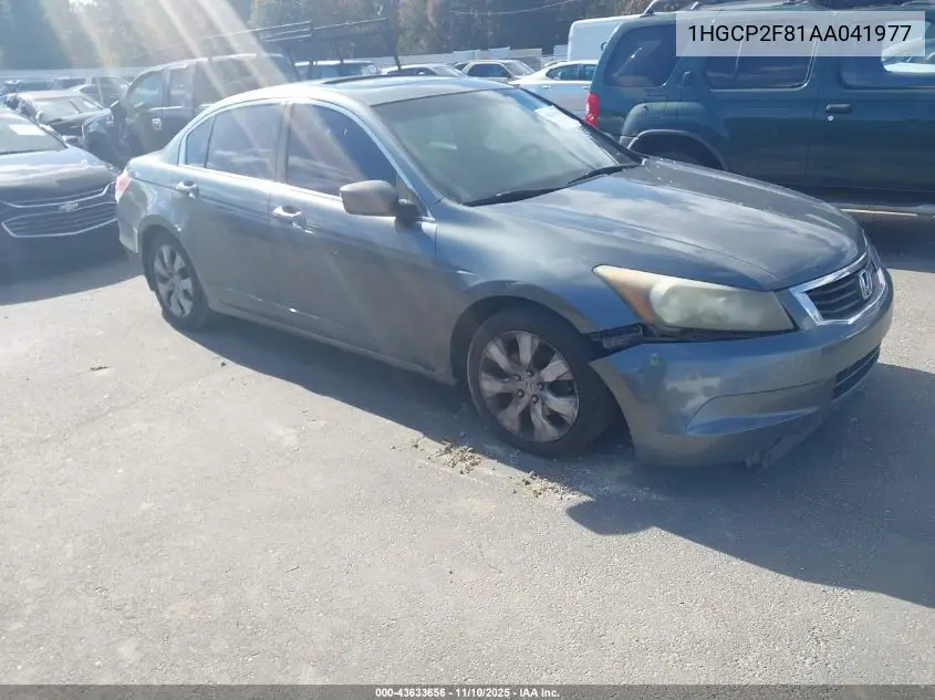 1HGCP2F81AA041977 2010 Honda Accord 2.4 Ex-L
