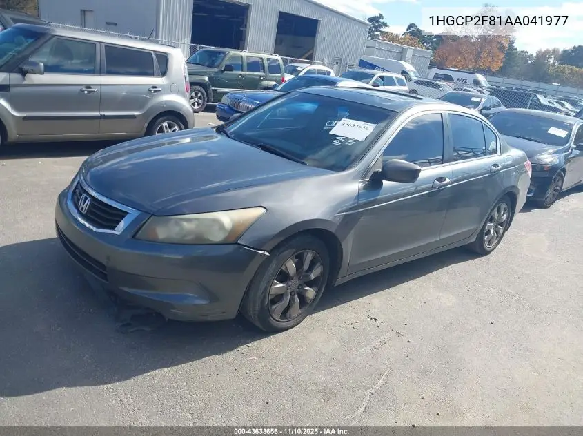 1HGCP2F81AA041977 2010 Honda Accord 2.4 Ex-L