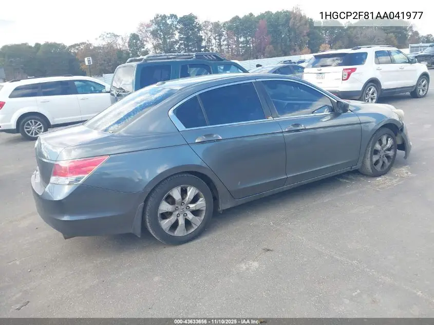 1HGCP2F81AA041977 2010 Honda Accord 2.4 Ex-L