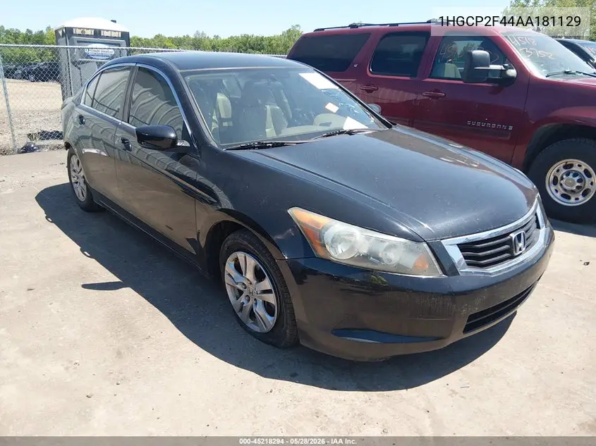 2010 Honda Accord 2.4 Lx-P VIN: 1HGCP2F44AA181129 Lot: 45218294