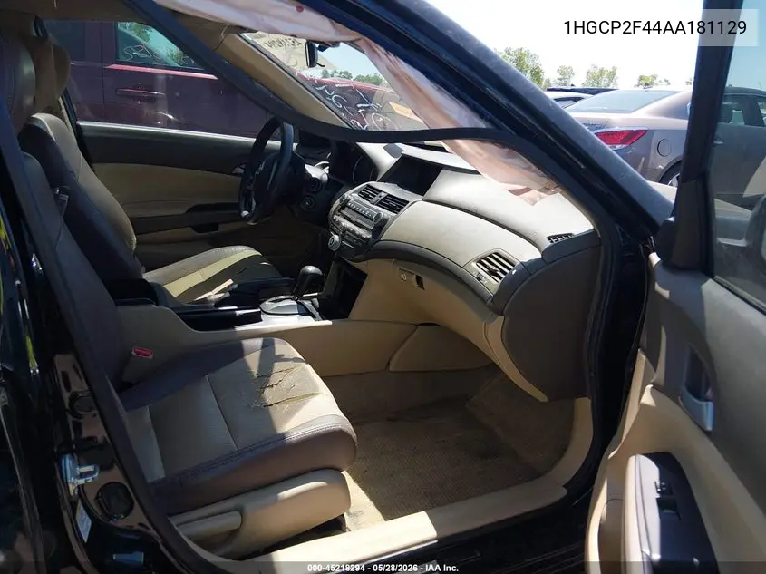 2010 Honda Accord 2.4 Lx-P VIN: 1HGCP2F44AA181129 Lot: 45218294