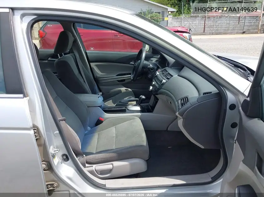 2010 Honda Accord 2.4 Ex VIN: 1HGCP2F77AA149639 Lot: 45525595