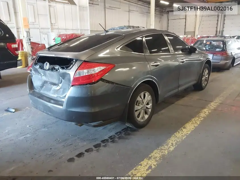 2010 Honda Accord Crosstour Ex VIN: 5J6TF1H39AL002016 Lot: 45560451