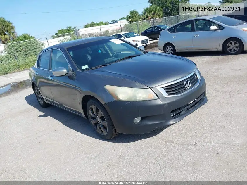 2010 Honda Accord 3.5 Ex-L VIN: 1HGCP3F82AA002921 Lot: 45621274