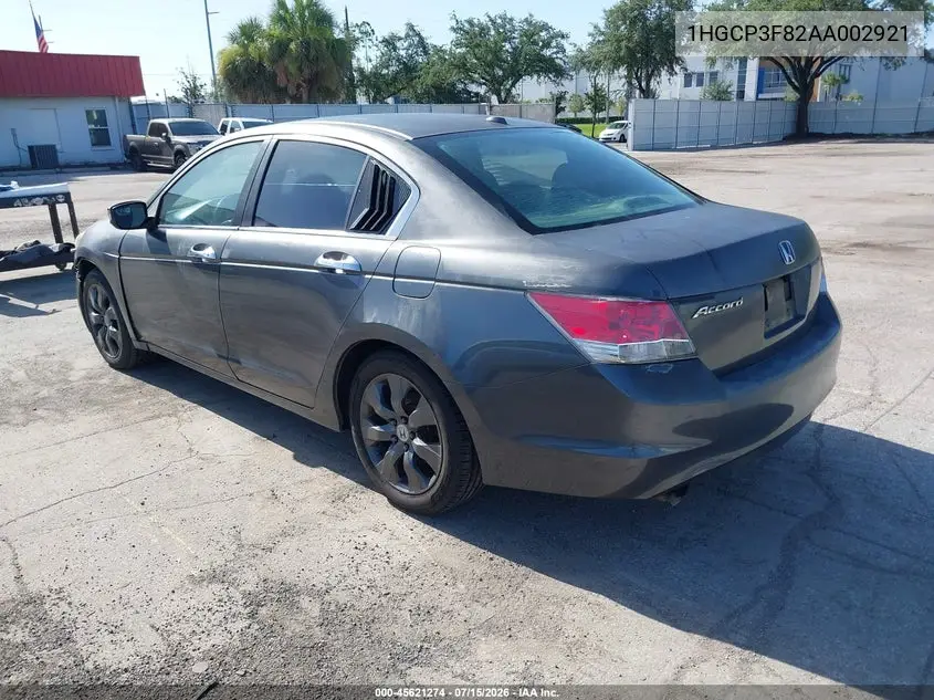 2010 Honda Accord 3.5 Ex-L VIN: 1HGCP3F82AA002921 Lot: 45621274