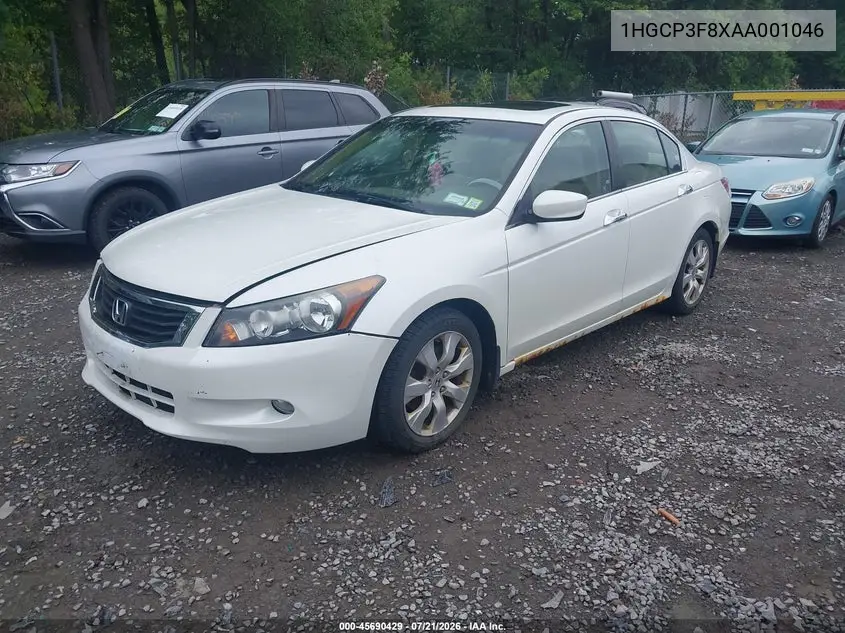 2010 Honda Accord 3.5 Ex-L VIN: 1HGCP3F8XAA001046 Lot: 45690429