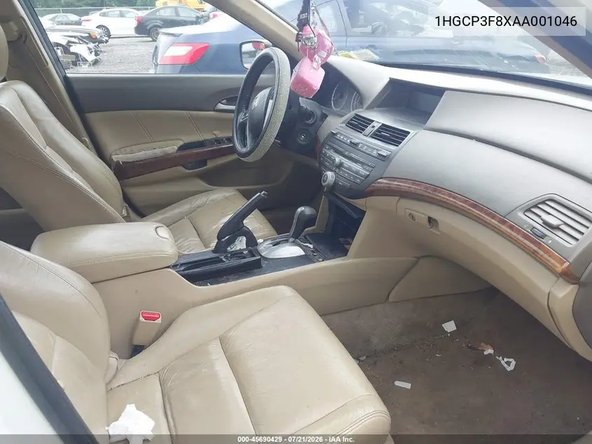 2010 Honda Accord 3.5 Ex-L VIN: 1HGCP3F8XAA001046 Lot: 45690429