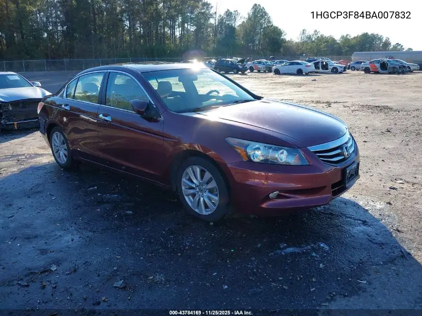 1HGCP3F84BA007832 2011 Honda Accord 3.5 Ex-L