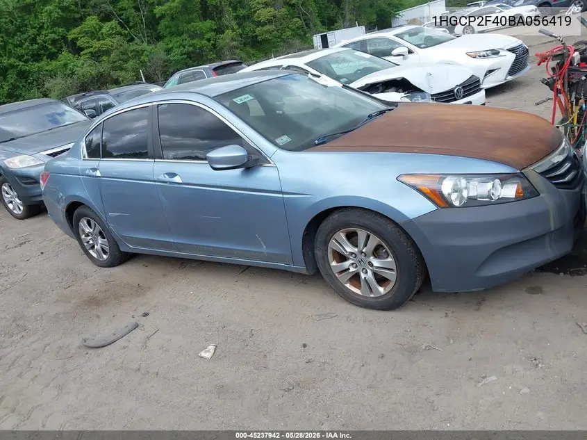 1HGCP2F40BA056419 2011 Honda Accord 2.4 Lx-P