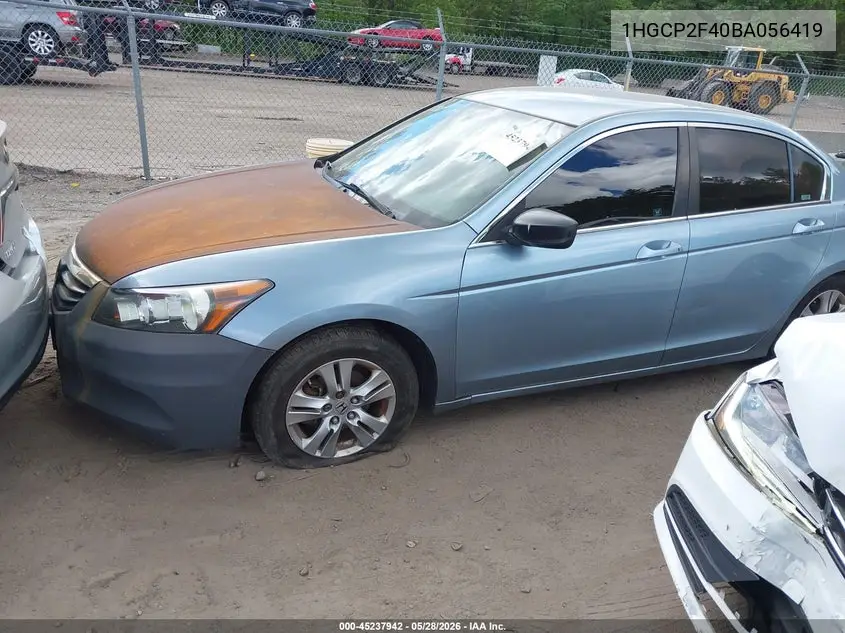 1HGCP2F40BA056419 2011 Honda Accord 2.4 Lx-P