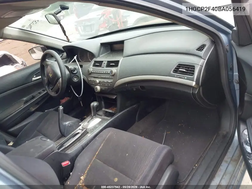 1HGCP2F40BA056419 2011 Honda Accord 2.4 Lx-P