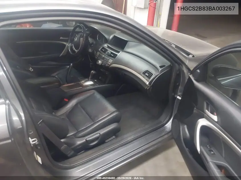 2011 Honda Accord 3.5 Ex-L VIN: 1HGCS2B83BA003267 Lot: 45238488