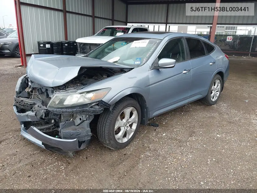 2011 Honda Accord Crosstour Ex-L VIN: 5J6TF1H53BL003441 Lot: 45413904
