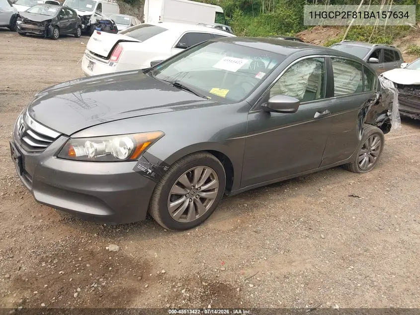 2011 Honda Accord 2.4 Ex-L VIN: 1HGCP2F81BA157634 Lot: 45513422