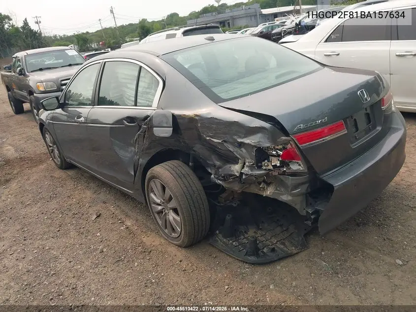 2011 Honda Accord 2.4 Ex-L VIN: 1HGCP2F81BA157634 Lot: 45513422