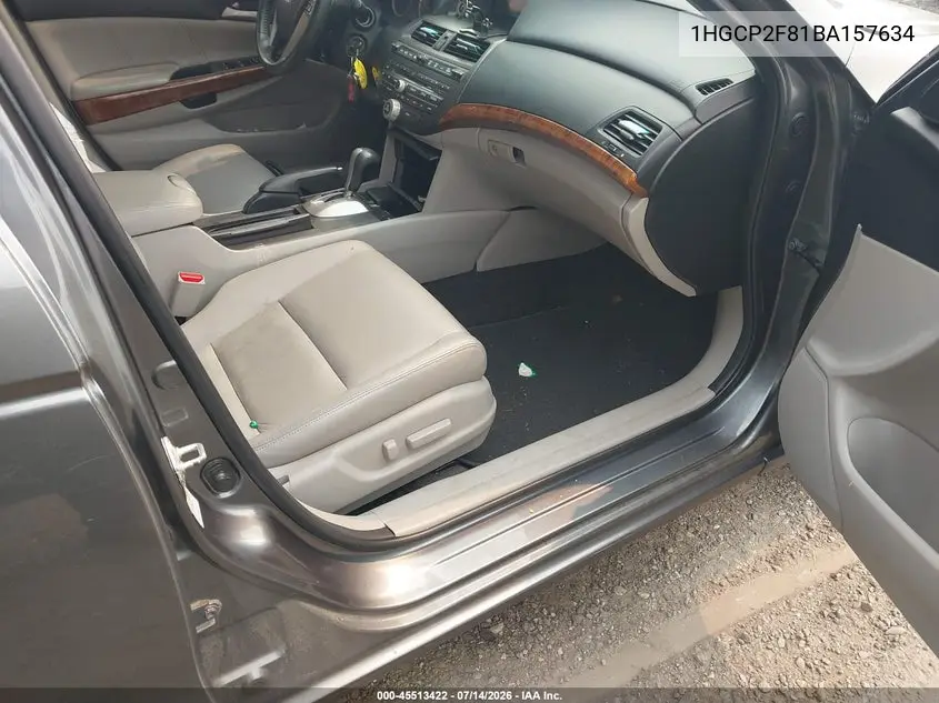 2011 Honda Accord 2.4 Ex-L VIN: 1HGCP2F81BA157634 Lot: 45513422