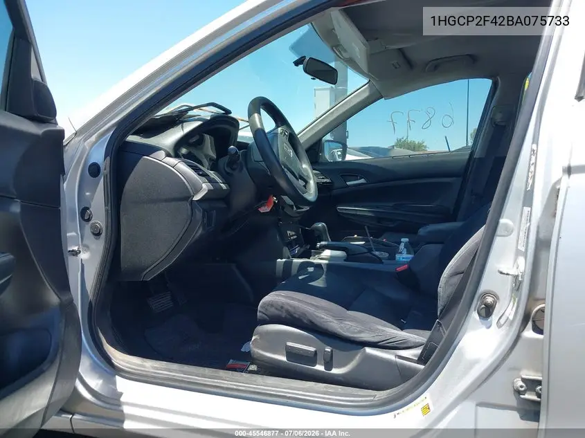 2011 Honda Accord 2.4 Lx-P VIN: 1HGCP2F42BA075733 Lot: 45546877