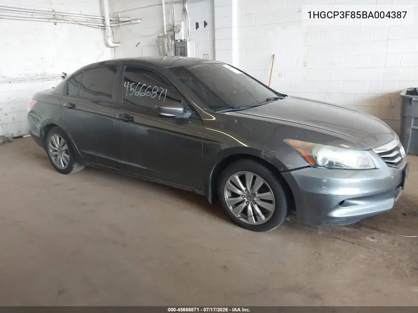 2011 Honda Accord 3.5 Ex-L VIN: 1HGCP3F85BA004387 Lot: 45666871
