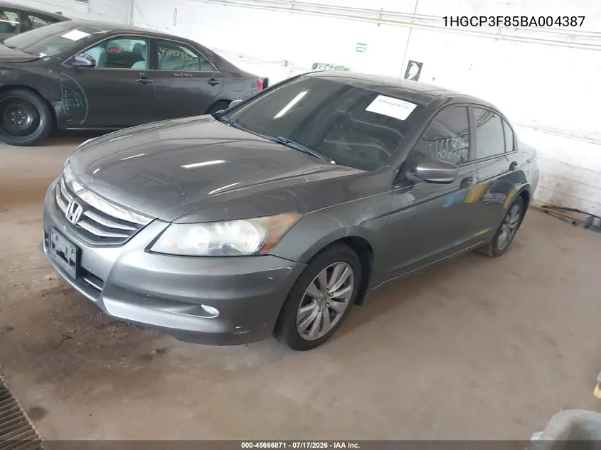 2011 Honda Accord 3.5 Ex-L VIN: 1HGCP3F85BA004387 Lot: 45666871