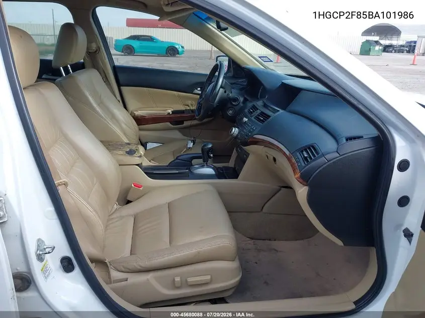 2011 Honda Accord 2.4 Ex-L VIN: 1HGCP2F85BA101986 Lot: 45680088