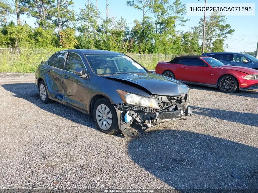 1HGCP2F36CA071595 2012 Honda Accord 2.4 Lx