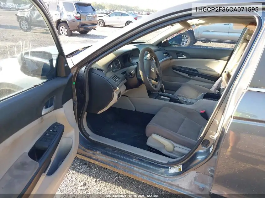 1HGCP2F36CA071595 2012 Honda Accord 2.4 Lx