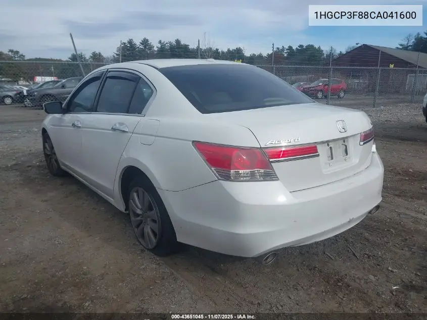 1HGCP3F88CA041600 2012 Honda Accord 3.5 Ex-L