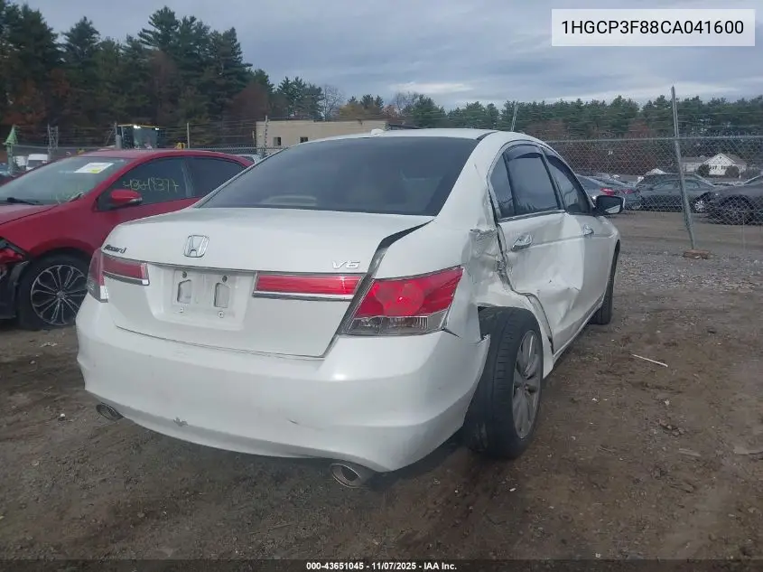 1HGCP3F88CA041600 2012 Honda Accord 3.5 Ex-L