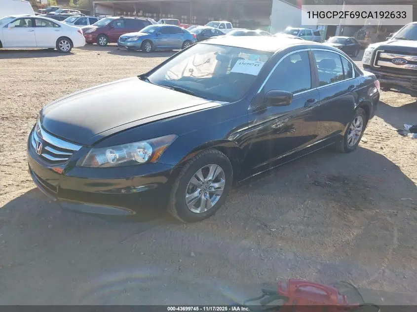 1HGCP2F69CA192633 2012 Honda Accord 2.4 Se